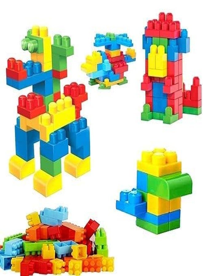 KHVIRJA Plastic Building Blocks for Kids Puzzle Games for Children Activity Construction Blocks Set Educational & Learning Toy for Kids, Girls & Boys -(100+ Blocks) (Multicolor) - Image 4